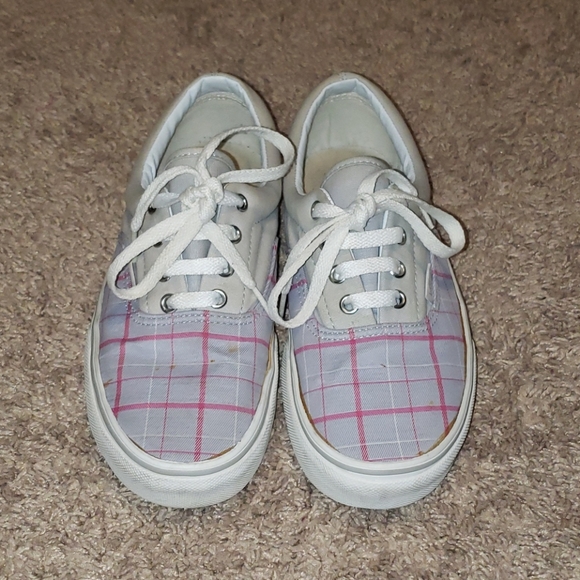 Pink and Grey Plad Vans - Picture 2 of 7